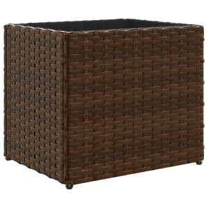Jardim de rattan sintético marrom 36x30x32 cm H