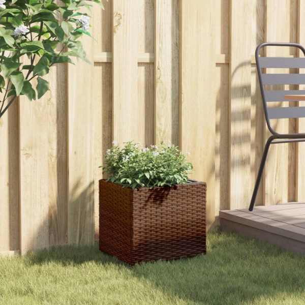 Jardim de rattan sintético marrom 36x30x32 cm M 3