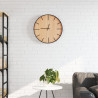 Reloj de pared de hierro y madera de ingeniería marrón Ø39 cm 1