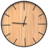 Reloj de pared de hierro y madera de ingeniería marrón Ø39 cm 2