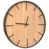 Reloj de pared de hierro y madera de ingeniería marrón Ø39 cm 3