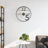 Reloj de pared de hierro negro Ø50 cm 1