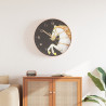 Reloj de pared poliestireno y cristal dorado y blanco Ø29.5 cm 1