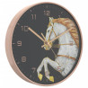 Reloj de pared poliestireno y cristal dorado y blanco Ø29.5 cm 3
