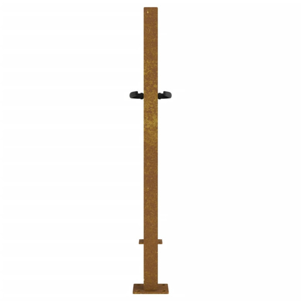 Portão de jardim 105x105 cm aço corten design quadrados M 5