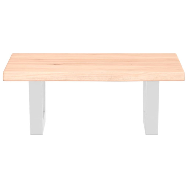 Estante de lavabo de pared de acero y madera maciza de roble M 4