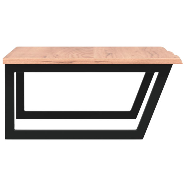 Estante de lavabo de pared de acero y madera maciza de roble M 5