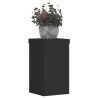 Soportes de plantas 2 uds madera ingeniería negro 10x10x18 cm 3