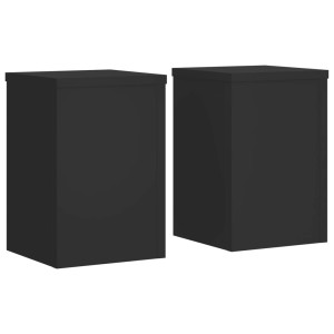 Suportes p/ plantas 2 pcs 25x25x35 cm derivados madeira preto H