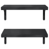 Estantes de pared 2 uds acero inoxidable negro 50x30 cm 5
