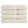 Toallas de sauna 4 uds 100% algodón crema 80x200 cm 600 gsm 1