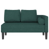 Chaise lounge com almofadões tecido verde-escuro 3