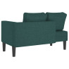 Chaise lounge com almofadões tecido verde-escuro 5
