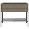 Jardinagem com prateleira de rattan sintético cinza 5