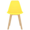 Cadeiras de jantar 6 pcs plástico amarelo 3