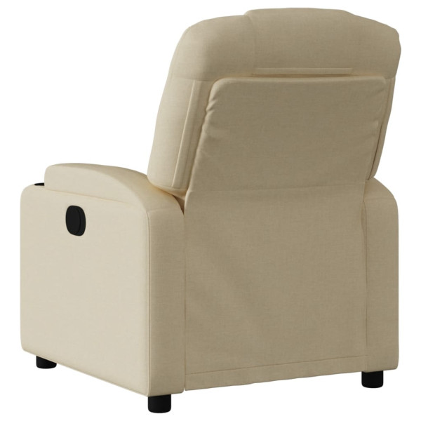 Sillón reclinable eléctrico de tela crema M 5