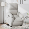 Sillón eléctrico reclinable elevable tela microfibra gris claro 1