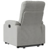Sillón eléctrico reclinable elevable tela microfibra gris claro 4