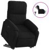 Sillón eléctrico reclinable elevable tela microfibra negro 2