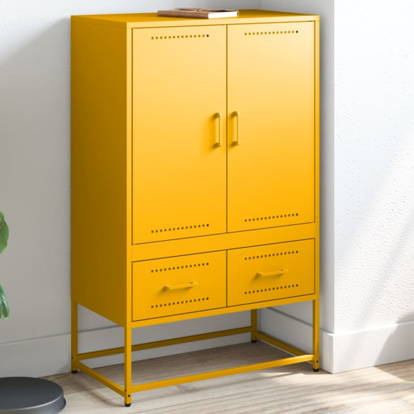 Aparador de acero laminado en frío amarillo 68x39x111.5 cm D