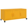Mueble para TV acero laminado en frío amarillo 100.5x39x43.5 cm 2