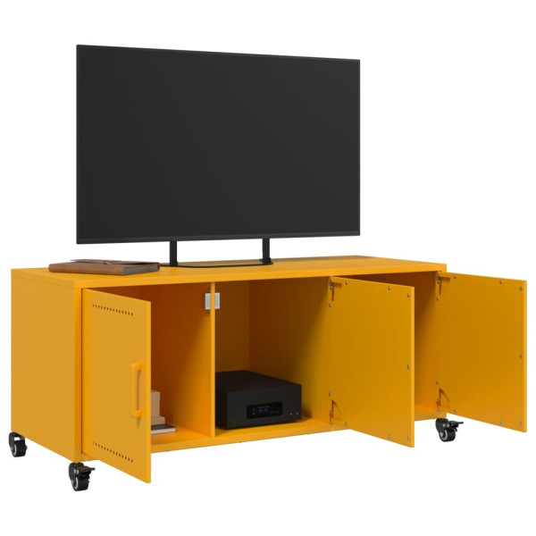 Móvel de TV 100.5x39x43.5 cm aço amarelo mostarda M 4