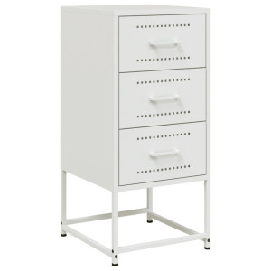 Mesa de cabeceira 36x39x78 cm aço branco H