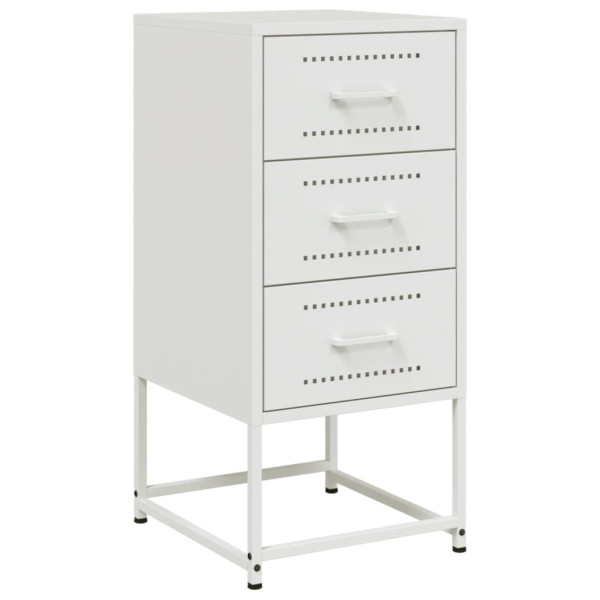 Mesa de cabeceira 36x39x78 cm aço branco M 2