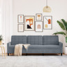 Sofá de 3 plazas terciopelo gris oscuro 210 cm 3