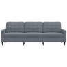 Sofá de 3 plazas terciopelo gris oscuro 210 cm 4