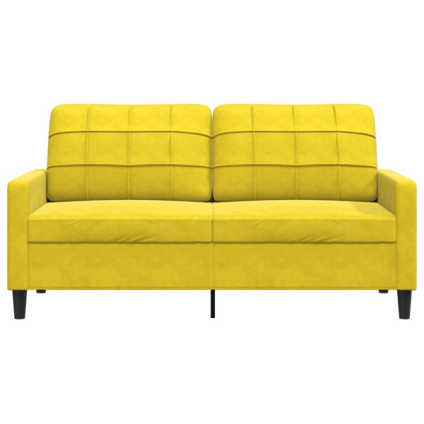 Sofá de 2 plazas terciopelo amarillo 140 cm M 4