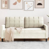 Sofá de 2 plazas terciopelo color crema 140 cm 1