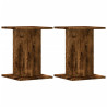Soportes altavoces 2 uds madera roble ahumado 30x30x40 cm 2