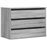 Cajonera de esquina madera ingeniería gris Sonoma 80x41x58 cm 2