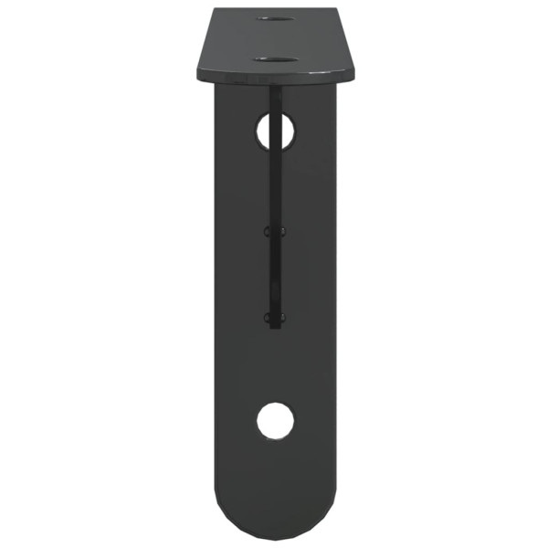 Soportes de estante 4 uds acero inoxidable negro 15x2.5x11.5 cm M 5