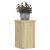 Soportes de plantas 2 uds madera roble Sonoma 10x10x18 cm 3