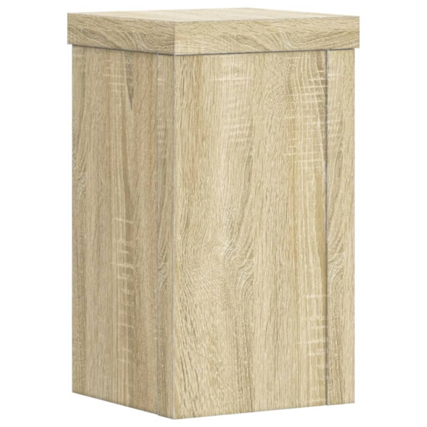 Soportes de plantas 2 uds madera roble Sonoma 10x10x18 cm M 4