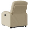 Sillón reclinable elevable de tela color crema 5