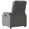 Sillón reclinable tela de microfibra gris oscuro 3
