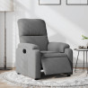 Sillón reclinable eléctrico tela de microfibra gris oscuro 1