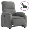 Sillón reclinable eléctrico tela de microfibra gris oscuro 2