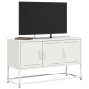 Mueble para TV de acero blanco 100.5x39x60.5 cm 4