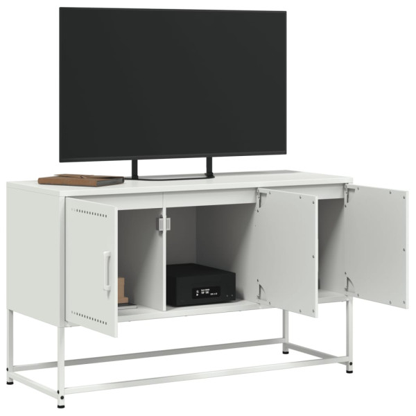 Mueble para TV de acero blanco 100.5x39x60.5 cm M 5