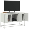 Mueble para TV de acero blanco 100.5x39x60.5 cm 5