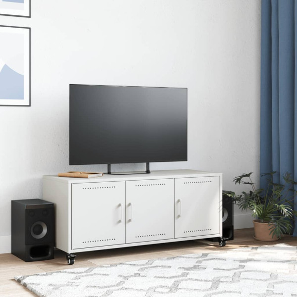 Móvel de TV 100.5x39x43.5 cm aço branco M 3