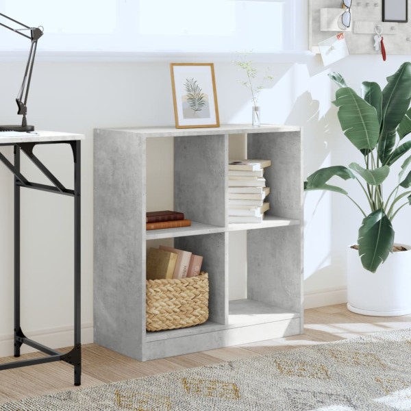 Estantería madera de ingeniería gris hormigón 68.5x32x75 cm M 3