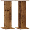 Soportes altavoces 2 uds madera roble envejecido 30x30x80 cm 2