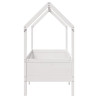 Cama infantil formato casa 80x160 cm pinho maciço branco 5