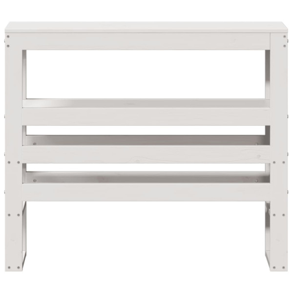 Cabecero de cama con estantes madera maciza pino blanco 90 cm M 3