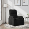 Sillón reclinable tela de microfibra negro 1